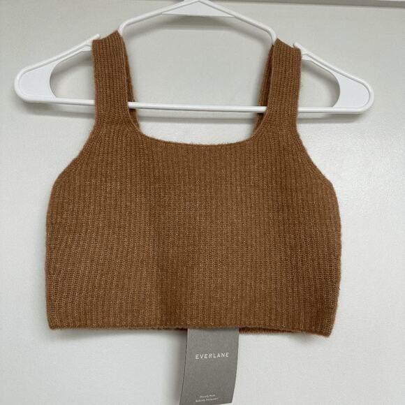 NWT Everlane Womens Camel Yak & Wool Blend The Cozy Stretch Cropped Tank Size M - Picture 5 of 6